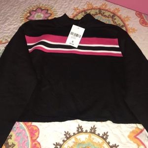 Mock Neck Sweatshirt/Cropped Top